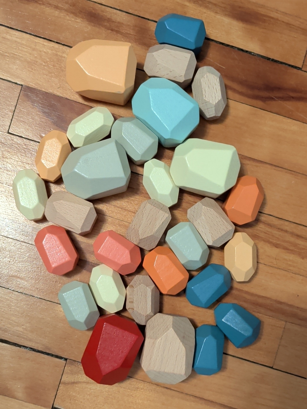 Wooden Gem Balance Rocks